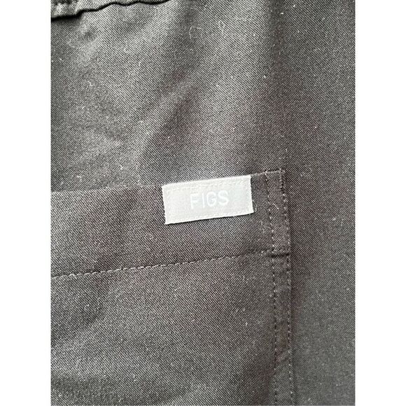 Figs men’s XL Cairo Cargo black Scrub Pants zipper fly drawstring uniform - Picture 5 of 5